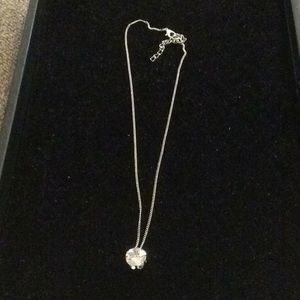 Large rhinestone pendant necklace